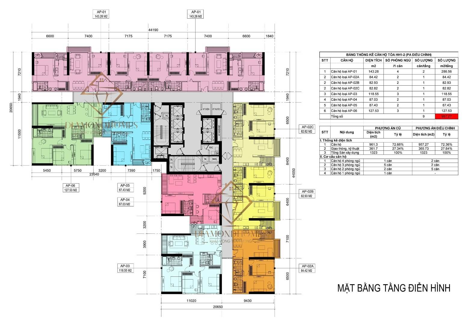 mặt bằng dự án the matrix premium mễ trì