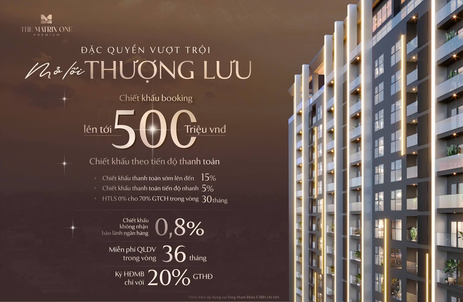 chính sách bán hàng dự án the matrix one premium