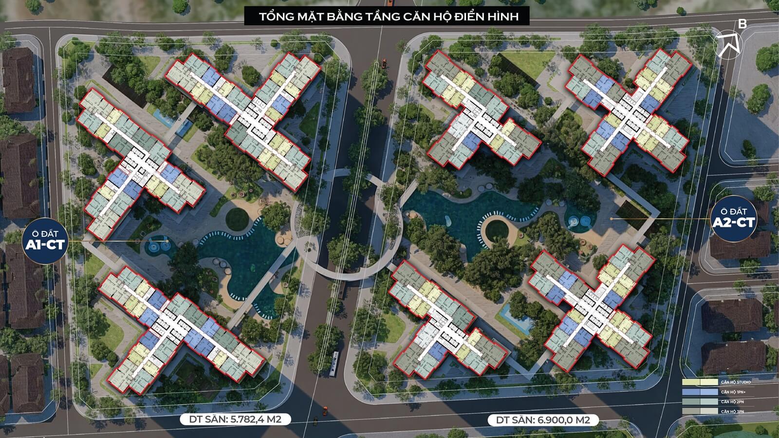 mặt bằng tổng thể tiện ích chung cư alumi premium alluvia city văn giang