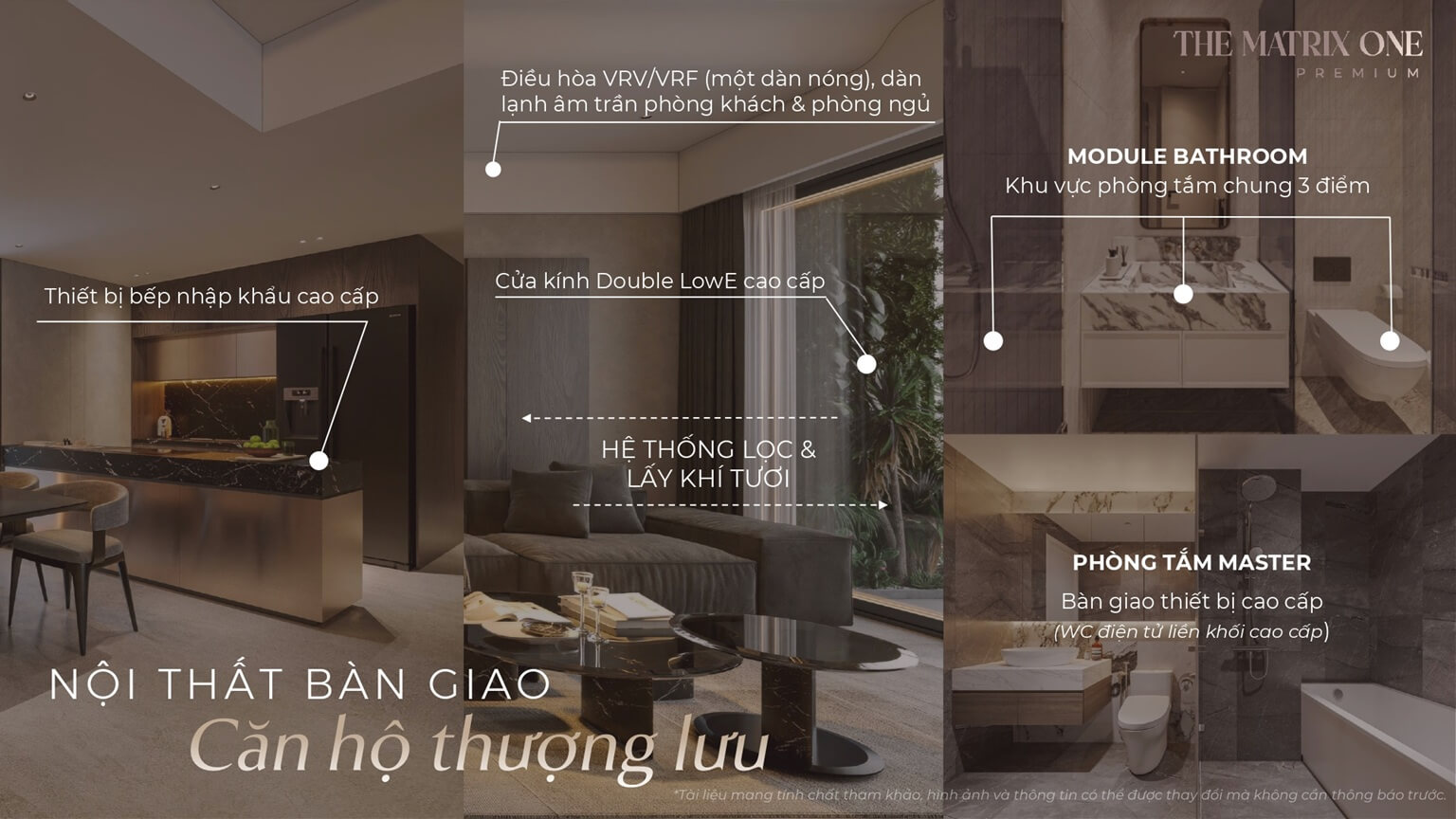 nội thất bàn giao căn hộ the matrix one premium